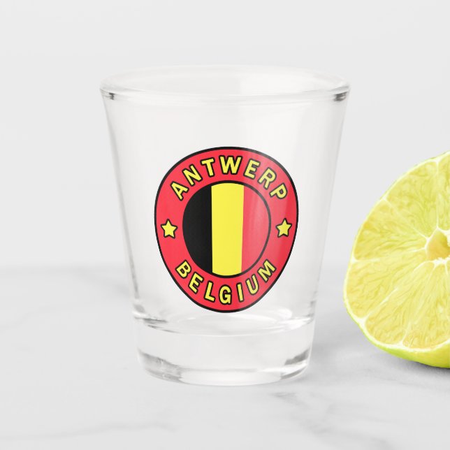 Antwerp Belgium Shot Glass (Front)