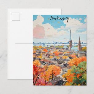 Antwerp Belgium Travel City Aesthetic Postcard