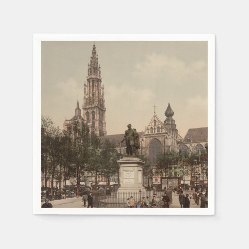 Antwerp Catherdral Antwerp Belgium Paper Napkins