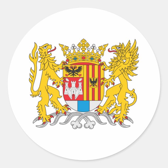 Antwerp Coat Of Arms Classic Round Sticker (Front)