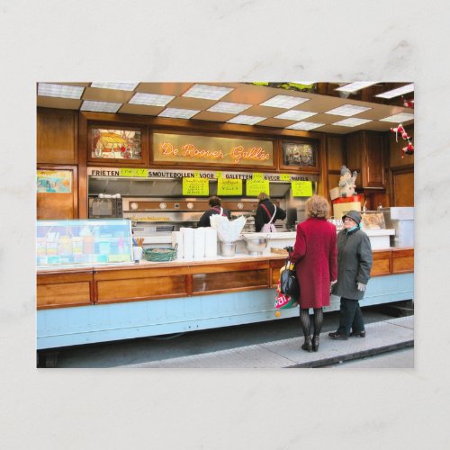 Antwerp fast food Belgian style Postcard