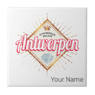 Antwerp Flanders Belgium Retro Vintage Souvenir Ceramic Tile