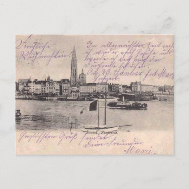 Antwerp, replica card c. 1900 (Front)