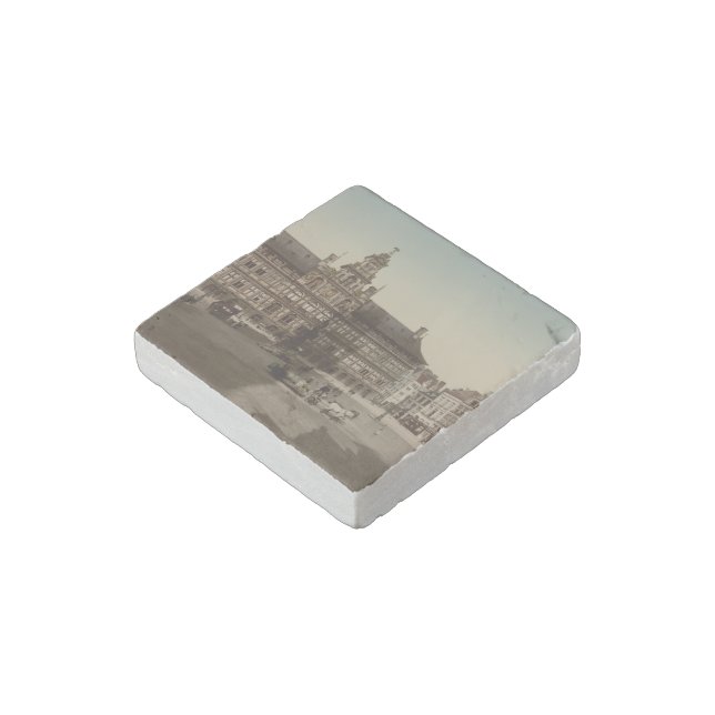 Antwerp Town Hall, Antwerp, Belgium Stone Magnet (Angled)