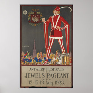 Antwerp Vintage Travel Poster Ad Retro Prints