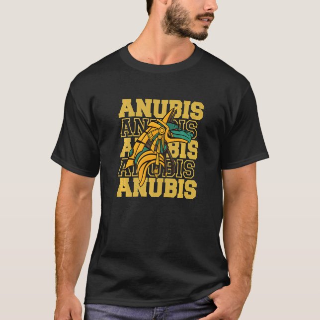 Anubis Ancient Egypt God of Dead Pharaoh Egyptolog T-Shirt (Front)