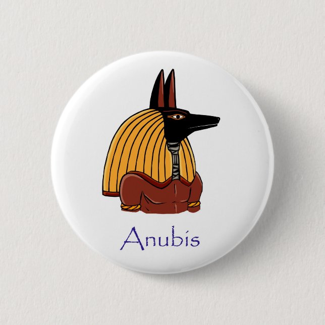 Anubis - Ancient Egyptian God Badge Button (Front)