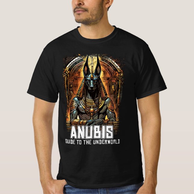 Anubis Ancient Egyptian GOD Guide to Underworld T-Shirt (Front)