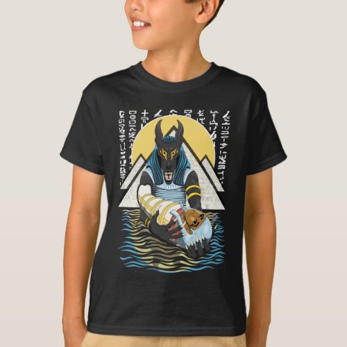 Anubis Ancient Egyptian God Illustration T_Shirt