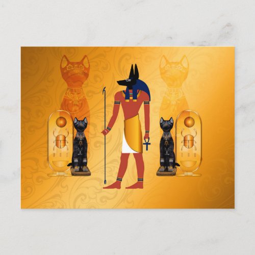 Anubis ancient Egyptian god Postcard