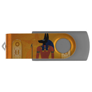 Anubis, ancient Egyptian god USB Flash Drive