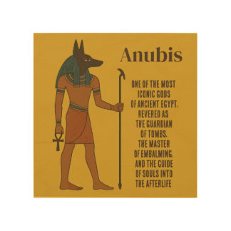 Anubis - Ancient Egyptian History Wood Wall Art