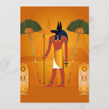 Anubis  Ancient Egyptian Invitation by stylishdesign1 at Zazzle
