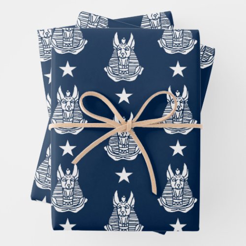 Anubis Ancient Egyptian Wrapping Paper Sheets