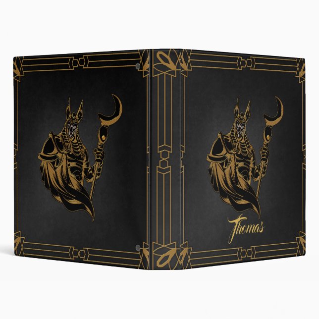 Anubis ancient of Egypt.  3 Ring Binder (Background)