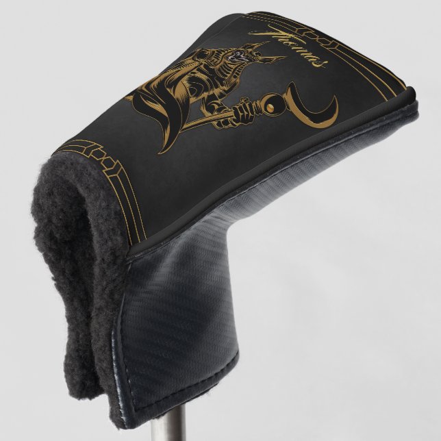 Anubis ancient of Egypt.  Golf Head Cover (3/4 Front)