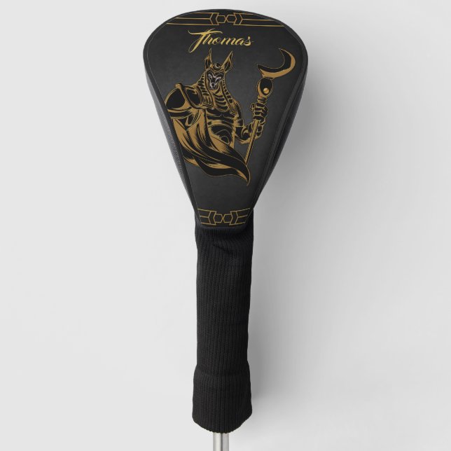 Anubis ancient of Egypt.  Golf Head Cover (Front)