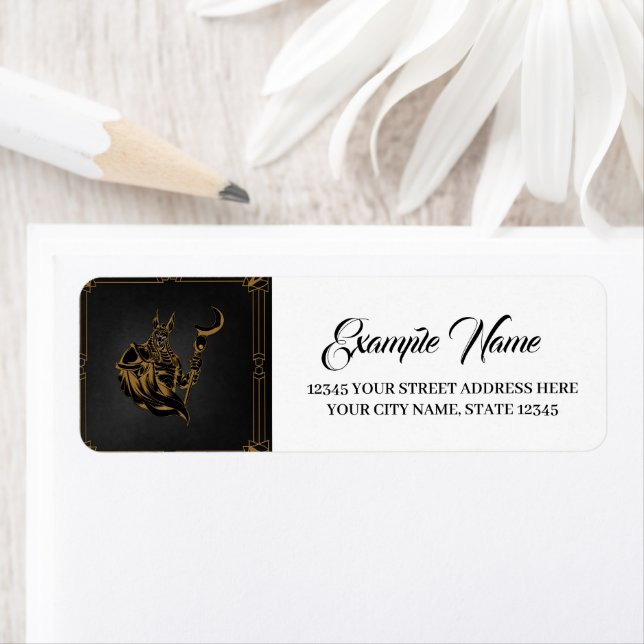Anubis ancient of Egypt.  Label (Insitu)
