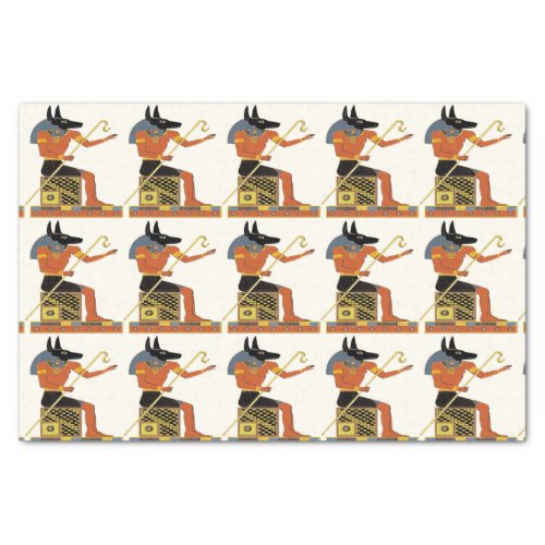 Anubis Egyptian Folk Art 1 Tissue Paper