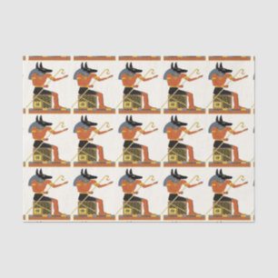 Anubis Egyptian Folk Art 1 Tissue Paper