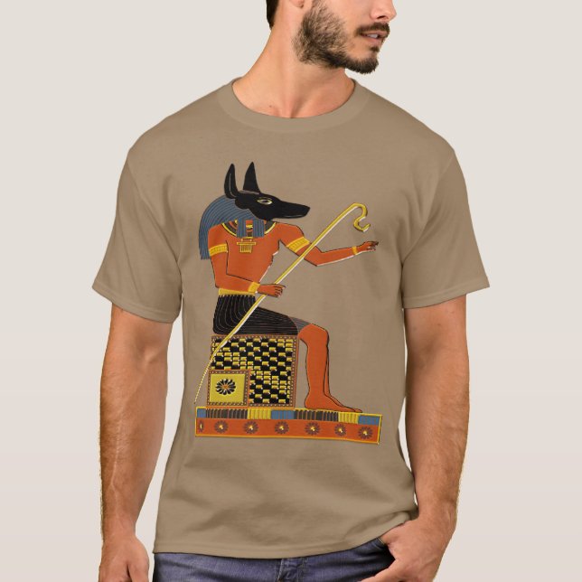 Anubis Egyptian Folk Art T-Shirt (Front)
