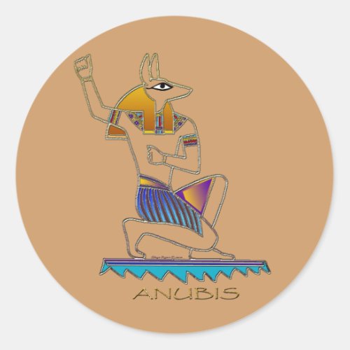 ANUBIS Egyptian God Classic Round Sticker