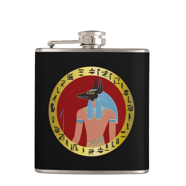 Anubis, Egyptian God Flask (Front)