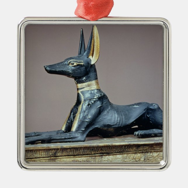 Anubis, Egyptian god of the dead from a chest Metal Ornament (Front)