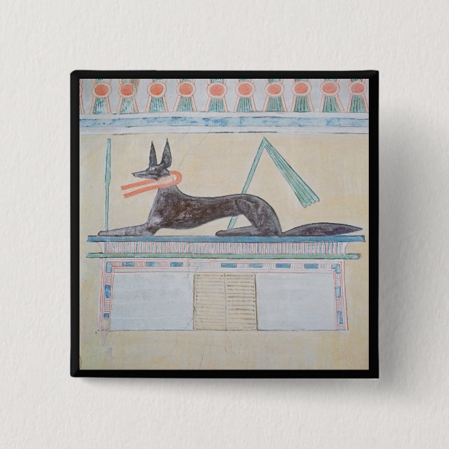 Anubis, Egyptian god of the dead Pinback Button (Front)