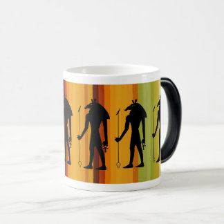 Anubis Egyptian God Silhouette Color Morph Mug