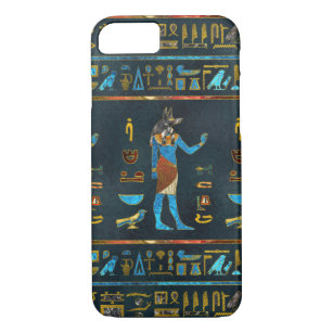 Anubis Egyptian  Gold, Blue and Red glass iPhone 8/7 Case