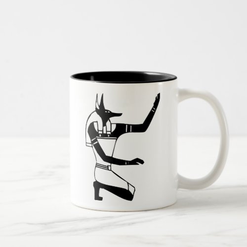 Anubis Egyptian hieroglyph Two_Tone Coffee Mug