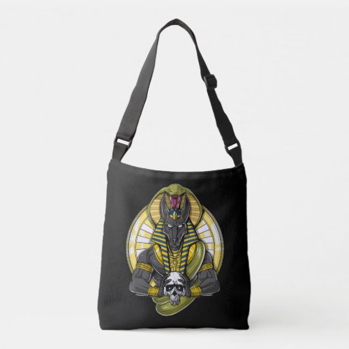 Anubis Egyptian Wolf God Crossbody Bag