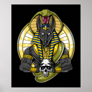 Anubis Egyptian Wolf God Poster