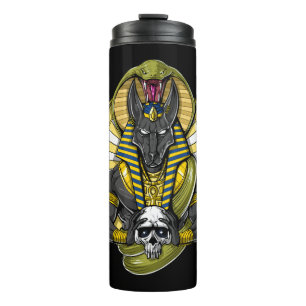Anubis Egyptian Wolf God Thermal Tumbler