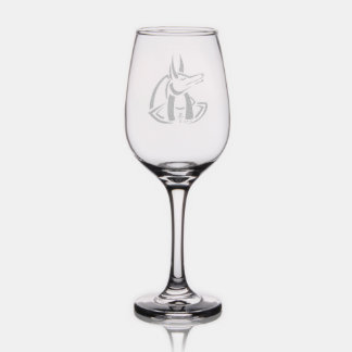 Anubis Etched Glassware