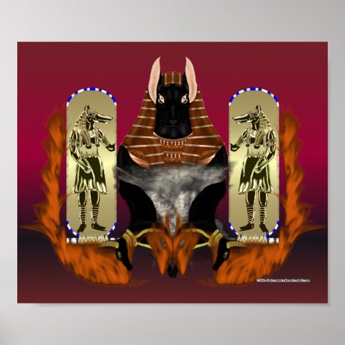 Anubis Flaming Poster