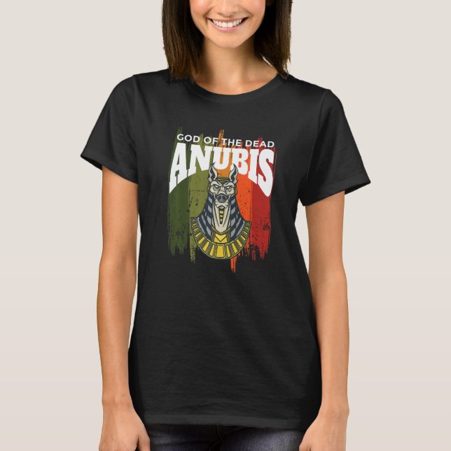 Anubis God of Dead Egypt Pharaoh Sphinx Egyptology T-Shirt (Front)