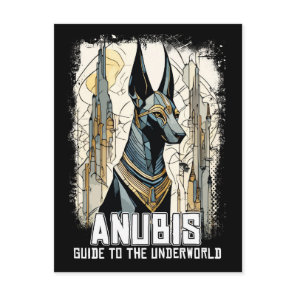 Anubis God of Egypt Surreal Mythology Postcard