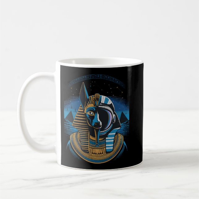 Anubis Hybrid – Guardian of the Cosmic Realms Coffee Mug (Left)
