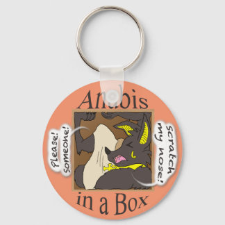 Anubis In a Box (Closed Eyes) Keychain