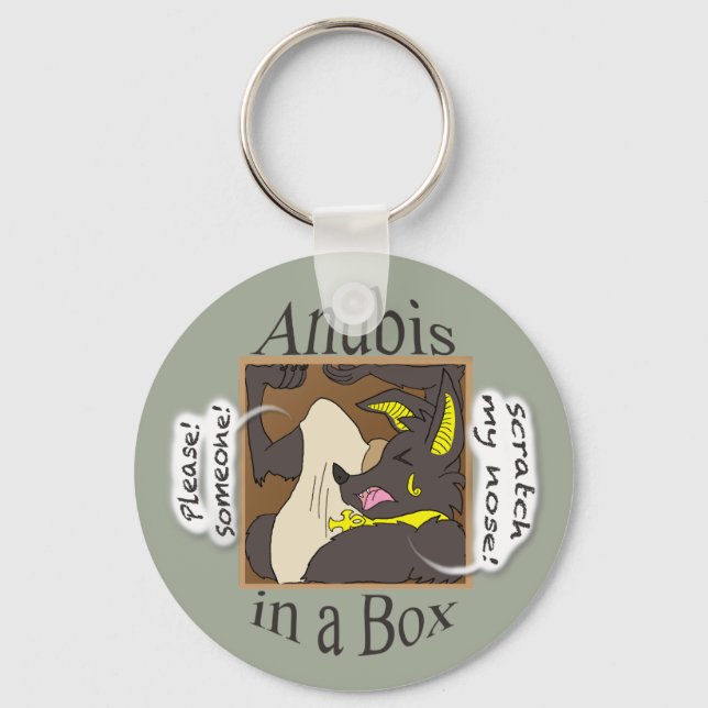 Anubis In A Box Keychain (Front)