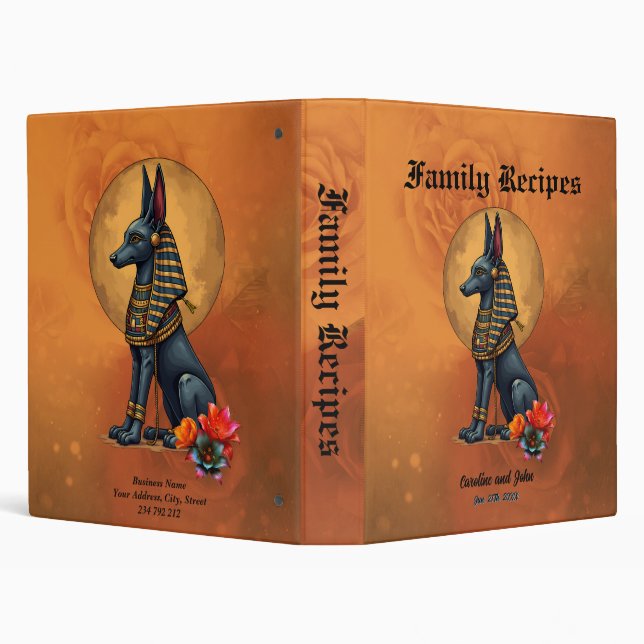 Anubis in the moonlight,  3 ring binder (Background)