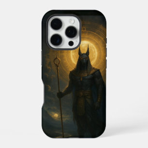 Anubis in the Shadows – Protective Egyptian Deity iPhone 16 Pro Case