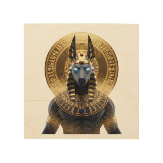 Anubis Jackal Canvas | Ancient Egyptian God Wall A Wood Wall Art
