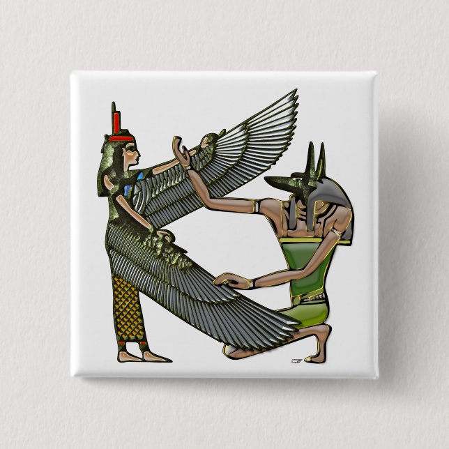 Anubis & Nut Pinback Button (Front)