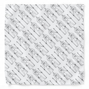 Anubis Pattern Egyptian God Bandana