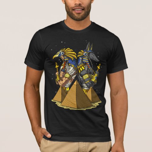 Anubis Ra Egyptian Gods Ancient Pyramids Mythology T_Shirt