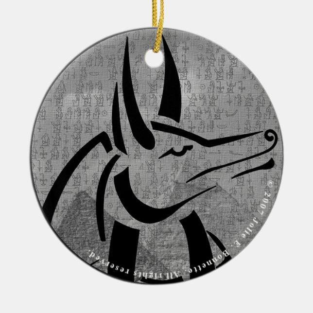 Anubis Round Ornament (Front)