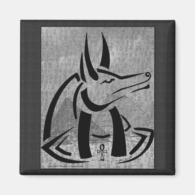 Anubis Square Magnet (Front)